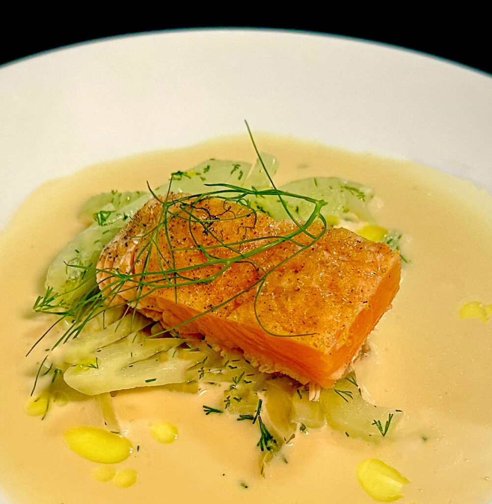 Zalm met karnemelk en venkel